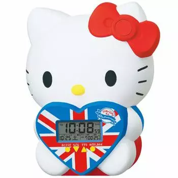 Seiko Часы настольные часы белый корпус Hello Kitty будильник цифровой JF801A размер 17.9x14.7x11.9см