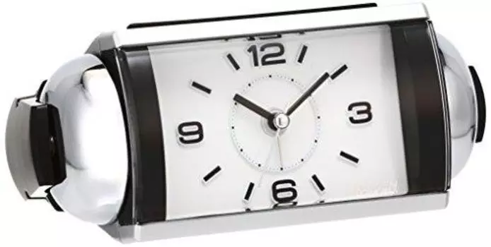 Seiko Clock Alarm Clock Analog Loud Bell Sound PYXIS RAIDEN Silver Metallic NR442S SEIKO