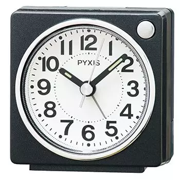 Seiko Clock Alarm Clock Настольные часы Аналоговые Черные Металлические 65 x 64 x 38 мм PYXIS NR449K