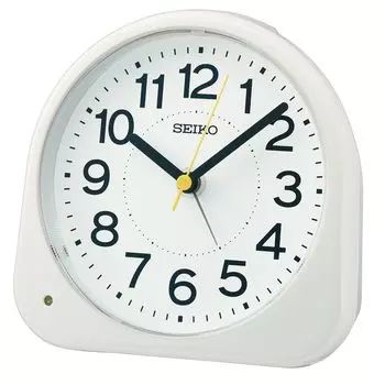 Seiko Clock Alarm Clock Настольные часы Аналоговые Видимые ночью Белые 113 x 116 x 66 мм KR525W