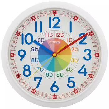 Seiko Clock Настенные часы Образовательные аналоговые белые KX617W Белые