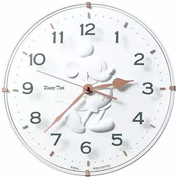 Seiko Clock Настенные часы с персонажем Disney Микки Маусом белые 301 x 301 x 50 мм FW589W