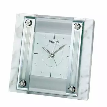 Seiko Clock Настольные часы Белый мрамор 105x120x67 мм QK737W
