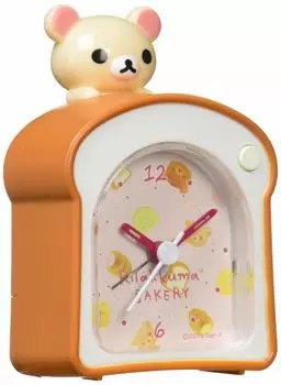 Часы настольные Seiko корпус xx Korilakkuma будильник аналоговый CQ160A размер 9.6 6.4 5.0 см