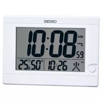 Seiko Clock Table Clock Radio White Digital 150 x 210 x 22mm SQ447W