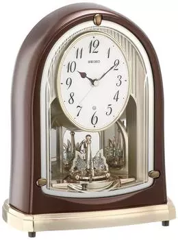 Seiko Clock Настольные часы Стандартные радиочасы Twin Pa Коричневый металлик BY239B SEIKO коричневый