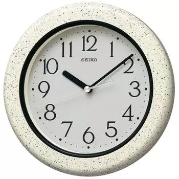Часы настенные Seiko аналоговые водонепроницаемые усиленные влагостойкие пыленепроницаемые кухонные ванные серые узоры KS441H SEIKO &