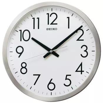 Часы Seiko настенные офисные кварцевые аналоговые с металлической рамкой KH409S SEIKO