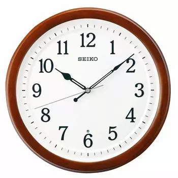 Seiko Clock Wall Clock Radio Analog UD Font Brown Wood Diameter x KX254B 32.2 4.9cm