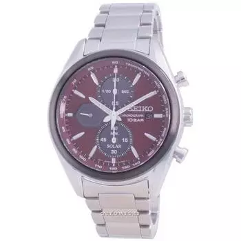 Seiko Discover More Chronograph Solar SSC771 SSC771P1 SSC771P 100M Мужские часы красный