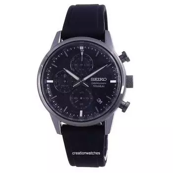 Seiko Discover More Titanium Chronograph Quartz SSB393 SSB393P1 SSB393P 100M Мужские часы чёрный