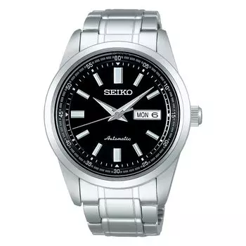 Seiko Mechanical Watch SARV003, Automatic with Manual Winding, See-Through Case Back, Day-Date, 10 ATM Water Resistant, Men s Silver.