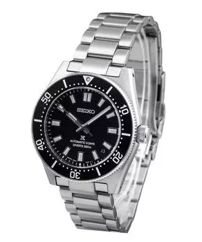 Seiko Мужские часы Prospex из нержавеющей стали с черным циферблатом, автоматические для дайвинга SPB453J1 300M чёрный