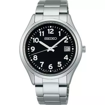 Seiko мужские SBPX155 (SEIKO SELECTION S Series Solar Мужской металлический браслет) Круглые часы из серебристого нержавеющего металла