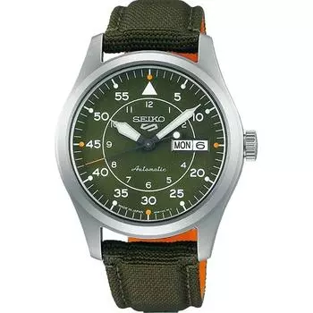 Seiko Мужские SBSA141 (5SPORTS Field Street Style Mechanical Мужской нейлоновый ремешок) Круглые аналоговые часы