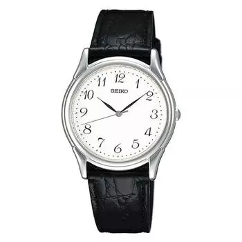 Seiko мужские SBTB005 (SPIRIT Spirit Standard Мужской тип) Круглые часы из черной нержавеющей стали, аналоговые