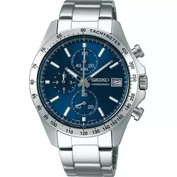 Seiko мужские SBTR023 (Дух) Круглые часы из серебристой нержавеющей стали с несколькими стрелками, аналоговые