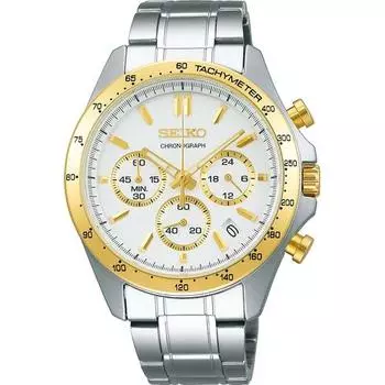 Seiko мужские SBTR024 (ВЫБОР СЕЙКО) Круглые часы серебристые многострелочные аналоговые