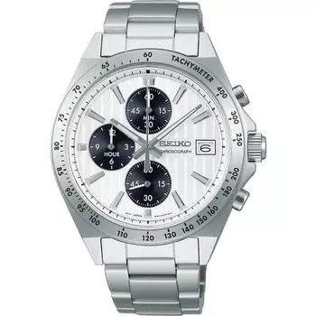 Seiko мужские SBTR039 (SEIKO SELECTION S Series кварцевые часы с металлическим ремешком мужские) Круглые часы из серебристого нержавеющего металла