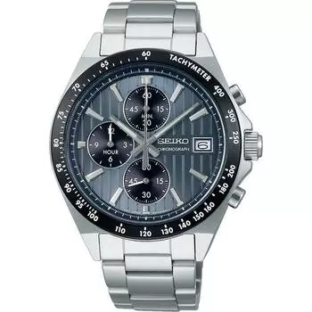 Seiko мужские SBTR041 (SEIKO SELECTION S Series кварцевые часы с металлическим ремешком мужские) Круглые часы из серебристого нержавеющего металла