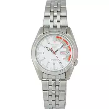 Seiko мужские SNK369K1 (Браслет Seiko5 SS Белый) часы