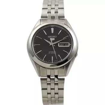 Seiko мужские SNKL23K1 (Seiko5 SS Браслет BK) Смотреть серебро