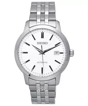 Seiko Откройте для себя больше Мужские часы из нержавеющей стали с серебряным циферблатом SRPH85 SRPH85K1 SRPH85K 100M серебряный