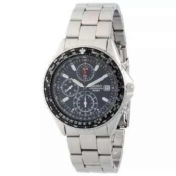 SEIKO PILOT SND253PC Черные мужские часы Oversea Model Silver Band НОВИНКА из Японии