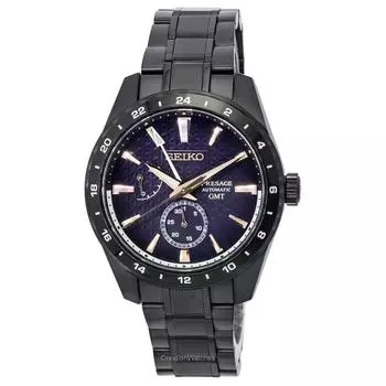 Seiko Presage Akebono Sharp Edged Series GMT Limited Edition Автоматические мужские часы с синим циферблатом SPB361J1 100M синий