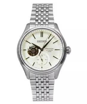 Seiko Presage Classic Shiro-iro из нержавеющей стали с теплым белым циферблатом, автоматические часы SPB469J1 100M для мужчин белый