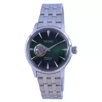 Seiko Presage Cocktail Time Grasshopper Open Heart Automatic SSA441 SSA441J1 SSA441J Мужские часы зелёный