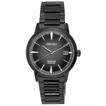Seiko Presage Cocktail Time The Black Velvet Автоматические мужские часы SRPJ15 SRPJ15J1 SRPJ15J чёрный