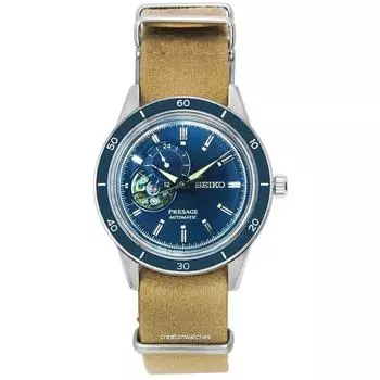 Seiko Presage Style60s Heritage Blue Open Heart Dial Automatic SSA453 SSA453J1 SSA453J Мужские часы