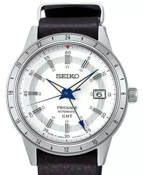 SEIKO Presage Style 60 s Automatic GMT 110TH LIMITED Мужские часы SSK015J1 белый
