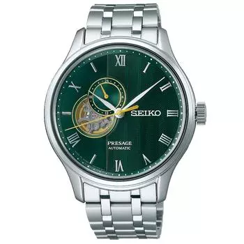 SEIKO Presage Zen Gardens Open Heart 41.8mm автоматические мужские часы SSA463J1 / SARY237 зелёный