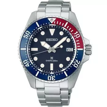 Seiko PROSPEX SCUBA Solar нержавеющая сталь 200M мужские часы SNE595P1 синий