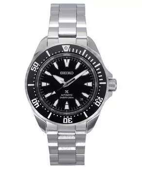 Seiko Prospex Sea Samurai Shog-urai из нержавеющей стали с черным циферблатом, автоматические дайверские часы SRPL13K1 200M для мужчин чёрный