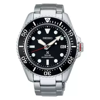 Seiko Prospex Solar SNE589P1 / SBDJ051 200M Diver мужские часы чёрный