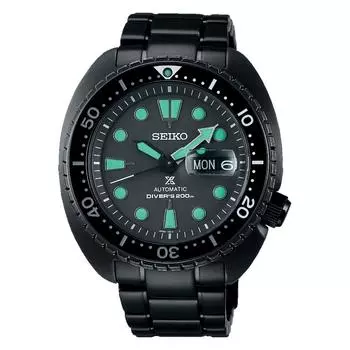 SEIKO Prospex SRPK43 Series Автоматические мужские часы для дайвинга с черным циферблатом и функцией ночного видения SRPK43K1 чёрный