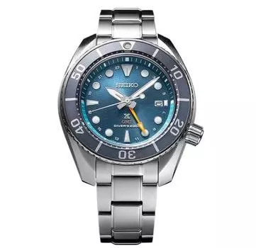 Seiko Prospex SUMO SFK001J1 GMT Solar Diver 45 мм синие мужские часы синий