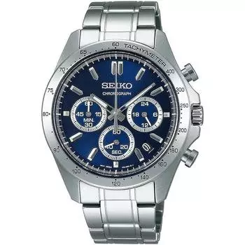 [Seiko] SEIKO 15-секундный кварцевый хронограф мужские часы SBTR011 темно-синие
