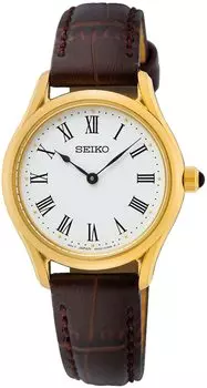 Seiko SEIKO Watch Quartz Overseas Model Leather White Gold SWR072P1 Women s [Item] белый