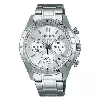 Seiko Selection Кварцевый Хронограф Горизонтальный SBTR009 Серебряные Часы (Три строки) Мужской