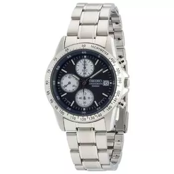 SEIKO SND365PC Chronograph 100M зарубежная модель темно-синие мужские часы NEW