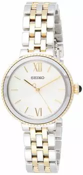 Seiko SRZ508 Серебряные японские кварцевые наручные часы мужские из нержавеющей стали
