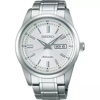 Seiko унисекс SARV001 (механический) Круглые часы из серебристой нержавеющей стали *Задняя крышка:Аналог из нержавеющей стали