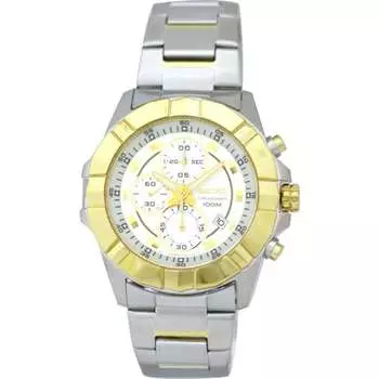 Seiko унисекс SNDD74P1 (Хронограф кварцевый комбинированный браслет SV мужской) часы