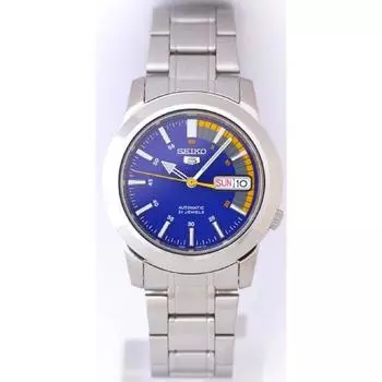 Seiko унисекс SNKK27K1 (Seiko5 SS Браслет OR/BL Мужской) часы