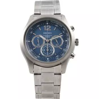 Seiko унисекс SRW009P1 (QuartzChrono SS Браслет BL 100m) часы