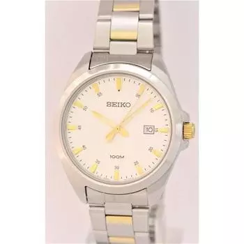 Seiko унисекс SUR211P1 (Мужские кварцевые часы Seiko SV с металлическим ремешком SS 100M D 42 мм) часы